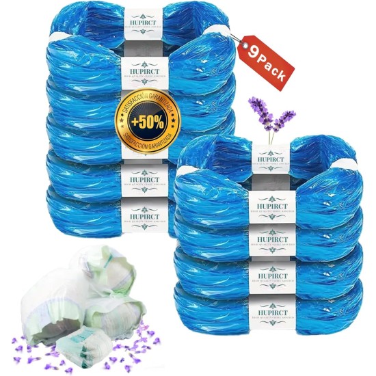 HUPIRCT Pack of 6 Nappy Bin Refill Cassettes, 50% Longer Length, More Capacity, Additional Odour-Inhibiting EVOH Material, Seven Layers Thickness, Super Compatibility HUPIRCT Pack of 6 Nappy Bin Refill Cassettes, 50% Longer Length, More Capacity, Additional Odour-Inhibiting EVOH Material, Seven Layers Thickness, Super Compatibility