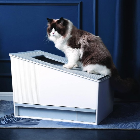 Honey Care Self-Cleaning Cat Litter Tray, Scope-Free Automatic Cat Litter Tray for Multiple Cats, App & Alexa Voice System, Smart Secure Control, Matte White Honey Care Self-Cleaning Cat Litter Tray, Scope-Free Automatic Cat Litter Tray for Multiple Cats, App & Alexa Voice System, Smart Secure Control, Matte White