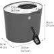 IRIS Top Entry Cat Litter Box, Dark Gray/White IRIS Top Entry Cat Litter Box, Dark Gray/White