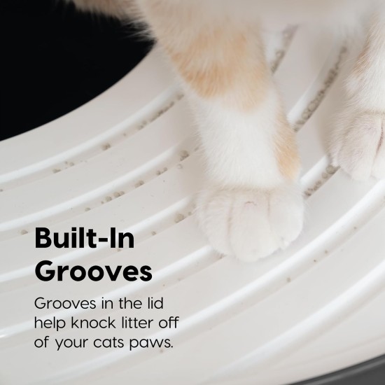IRIS Top Entry Cat Litter Box, Dark Gray/White IRIS Top Entry Cat Litter Box, Dark Gray/White