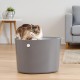 IRIS Top Entry Cat Litter Box, Dark Gray/White IRIS Top Entry Cat Litter Box, Dark Gray/White