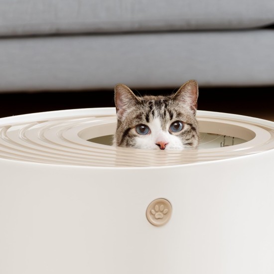 IRIS Top Entry Cat Litter Box, White IRIS Top Entry Cat Litter Box, White