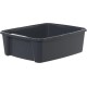 Iris Ohyama CLH-12 Cat Litter Tray, up to 7 kg, Set of 2, Grey, Open, without Lid, High Removable Edge, for Large Cats, Kittens, XXL Cat Litter Box, BPA-Free