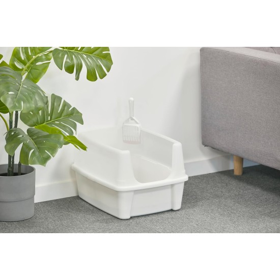 Iris Ohyama CLH-12 Cat Litter Tray, up to 7 kg, Set of 2, Grey, Open, without Lid, High Removable Edge, for Large Cats, Kittens, XXL Cat Litter Box, BPA-Free Iris Ohyama CLH-12 Cat Litter Tray, up to 7 kg, Set of 2, Grey, Open, without Lid, High Removable Edge, for Large Cats, Kittens, XXL Cat Litter Box, BPA-Free
