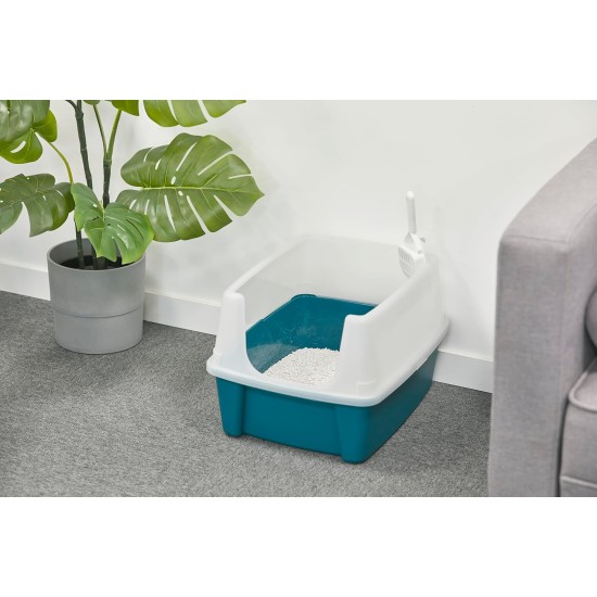 Iris Ohyama CLH-12 Cat Litter Tray, up to 7 kg, Set of 2, Grey, Open, without Lid, High Removable Edge, for Large Cats, Kittens, XXL Cat Litter Box, BPA-Free Iris Ohyama CLH-12 Cat Litter Tray, up to 7 kg, Set of 2, Grey, Open, without Lid, High Removable Edge, for Large Cats, Kittens, XXL Cat Litter Box, BPA-Free