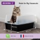 Iris Ohyama CLH-12 Cat Litter Tray, up to 7 kg, Set of 2, Grey, Open, without Lid, High Removable Edge, for Large Cats, Kittens, XXL Cat Litter Box, BPA-Free Iris Ohyama CLH-12 Cat Litter Tray, up to 7 kg, Set of 2, Grey, Open, without Lid, High Removable Edge, for Large Cats, Kittens, XXL Cat Litter Box, BPA-Free