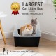 Iris Ohyama CLH-12 Cat Litter Tray, up to 7 kg, Set of 2, Grey, Open, without Lid, High Removable Edge, for Large Cats, Kittens, XXL Cat Litter Box, BPA-Free Iris Ohyama CLH-12 Cat Litter Tray, up to 7 kg, Set of 2, Grey, Open, without Lid, High Removable Edge, for Large Cats, Kittens, XXL Cat Litter Box, BPA-Free