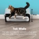 Iris Ohyama CLH-12 Cat Litter Tray, up to 7 kg, Set of 2, Grey, Open, without Lid, High Removable Edge, for Large Cats, Kittens, XXL Cat Litter Box, BPA-Free
