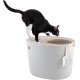 Iris Ohyama, Large Plastic Cat Litter Tray with Top Access, includes Scoop and Slotted Lid, W 53 x D 41 x H 37 cm, Unit, BPA-Free, Scoop Holder, PUNT-530, White/Beige Iris Ohyama, Large Plastic Cat Litter Tray with Top Access, includes Scoop and Slotted Lid, W 53 x D 41 x H 37 cm, Unit, BPA-Free, Scoop Holder, PUNT-530, White/Beige
