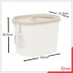 Iris Ohyama, Large Plastic Cat Litter Tray with Top Access, includes Scoop and Slotted Lid, W 53 x D 41 x H 37 cm, Unit, BPA-Free, Scoop Holder, PUNT-530, White/Beige Iris Ohyama, Large Plastic Cat Litter Tray with Top Access, includes Scoop and Slotted Lid, W 53 x D 41 x H 37 cm, Unit, BPA-Free, Scoop Holder, PUNT-530, White/Beige