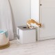 Iris Ohyama, Large Plastic Cat Litter Tray with Top Access, includes Scoop and Slotted Lid, W 53 x D 41 x H 37 cm, Unit, BPA-Free, Scoop Holder, PUNT-530, White/Beige Iris Ohyama, Large Plastic Cat Litter Tray with Top Access, includes Scoop and Slotted Lid, W 53 x D 41 x H 37 cm, Unit, BPA-Free, Scoop Holder, PUNT-530, White/Beige