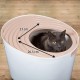 Iris Ohyama, Large Plastic Cat Litter Tray with Top Access, includes Scoop and Slotted Lid, W 53 x D 41 x H 37 cm, Unit, BPA-Free, Scoop Holder, PUNT-530, White/Beige Iris Ohyama, Large Plastic Cat Litter Tray with Top Access, includes Scoop and Slotted Lid, W 53 x D 41 x H 37 cm, Unit, BPA-Free, Scoop Holder, PUNT-530, White/Beige