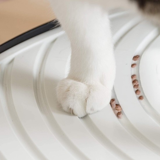 Iris Ohyama, Large Plastic Cat Litter Tray with Top Access, includes Scoop and Slotted Lid, W 53 x D 41 x H 37 cm, Unit, BPA-Free, Scoop Holder, PUNT-530, White/Beige Iris Ohyama, Large Plastic Cat Litter Tray with Top Access, includes Scoop and Slotted Lid, W 53 x D 41 x H 37 cm, Unit, BPA-Free, Scoop Holder, PUNT-530, White/Beige
