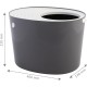 Iris Ohyama, Large Plastic Cat Litter Tray with Top Access, includes Scoop and Slotted Lid, W 53 x D 41 x H 37 cm, Unit, BPA-Free, Scoop Holder, PUNT-530, White/Beige Iris Ohyama, Large Plastic Cat Litter Tray with Top Access, includes Scoop and Slotted Lid, W 53 x D 41 x H 37 cm, Unit, BPA-Free, Scoop Holder, PUNT-530, White/Beige
