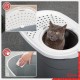 Iris Ohyama, Large Plastic Cat Litter Tray with Top Access, includes Scoop and Slotted Lid, W 53 x D 41 x H 37 cm, Unit, BPA-Free, Scoop Holder, PUNT-530, White/Beige Iris Ohyama, Large Plastic Cat Litter Tray with Top Access, includes Scoop and Slotted Lid, W 53 x D 41 x H 37 cm, Unit, BPA-Free, Scoop Holder, PUNT-530, White/Beige