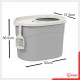 Iris Ohyama, Large Plastic Cat Litter Tray with Top Access, includes Scoop and Slotted Lid, W 53 x D 41 x H 37 cm, Unit, BPA-Free, Scoop Holder, PUNT-530, White/Beige Iris Ohyama, Large Plastic Cat Litter Tray with Top Access, includes Scoop and Slotted Lid, W 53 x D 41 x H 37 cm, Unit, BPA-Free, Scoop Holder, PUNT-530, White/Beige