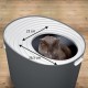 Iris Ohyama, Large Plastic Cat Litter Tray with Top Access, includes Scoop and Vented Lid, W 52 x D 37.5 x H 36.5 cm, Unit, BPA-Free, TECL-20, Grey/White Iris Ohyama, Large Plastic Cat Litter Tray with Top Access, includes Scoop and Vented Lid, W 52 x D 37.5 x H 36.5 cm, Unit, BPA-Free, TECL-20, Grey/White