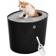 Iris Ohyama, Plastic Cat Litter Tray with Top Entry, includes Scoop and Slotted Lid, W 53 x D 41 x H 37 cm, PUNT-530, Grey Iris Ohyama, Plastic Cat Litter Tray with Top Entry, includes Scoop and Slotted Lid, W 53 x D 41 x H 37 cm, PUNT-530, Grey