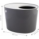 Iris Ohyama, Plastic Cat Litter Tray with Top Entry, includes Scoop and Slotted Lid, W 53 x D 41 x H 37 cm, PUNT-530, Grey Iris Ohyama, Plastic Cat Litter Tray with Top Entry, includes Scoop and Slotted Lid, W 53 x D 41 x H 37 cm, PUNT-530, Grey