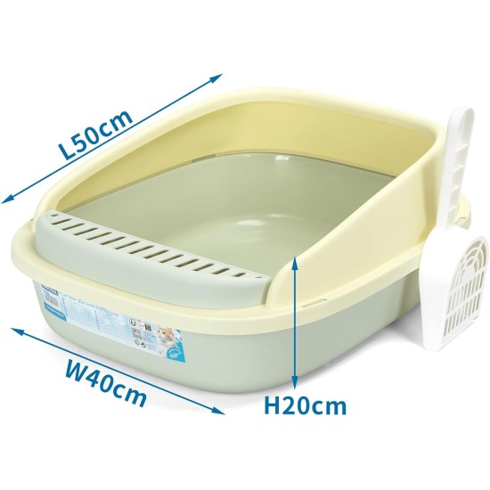 Katzentoilette mit Schaufel, einfache Reinigung, kompaktes Design, verhindert Gerüche, ideal für die Aufrechterhaltung der Hygiene Ihres Haustiers. Katzentoilette mit Schaufel, einfache Reinigung, kompaktes Design, verhindert Gerüche, ideal für die Aufrechterhaltung der Hygiene Ihres Haustiers.