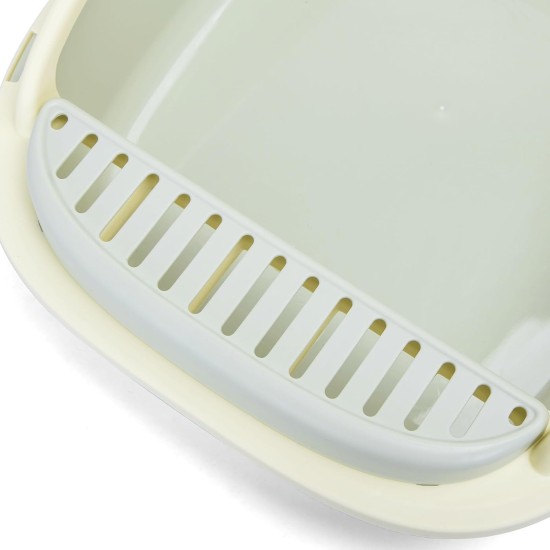 Katzentoilette mit Schaufel, einfache Reinigung, kompaktes Design, verhindert Gerüche, ideal für die Aufrechterhaltung der Hygiene Ihres Haustiers. Katzentoilette mit Schaufel, einfache Reinigung, kompaktes Design, verhindert Gerüche, ideal für die Aufrechterhaltung der Hygiene Ihres Haustiers.