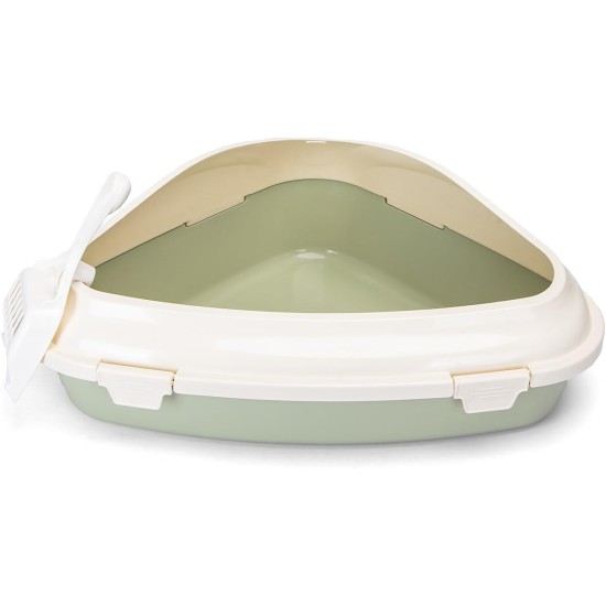 Katzentoilette mit Schaufel, kompaktes Design, einfache Reinigung, Robustes Material, ideal für die Hygiene und den Komfort Ihres Haustiers. Katzentoilette mit Schaufel, kompaktes Design, einfache Reinigung, Robustes Material, ideal für die Hygiene und den Komfort Ihres Haustiers.