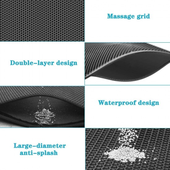 Kaxionage cat litter mat large size 76 x 61 cm cat litter tray underlay honeycomb design cat litter mat waterproof double layer design honeycomb mat Kaxionage cat litter mat large size 76 x 61 cm cat litter tray underlay honeycomb design cat litter mat waterproof double layer design honeycomb mat