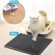 Kaxionage cat litter mat large size 76 x 61 cm cat litter tray underlay honeycomb design cat litter mat waterproof double layer design honeycomb mat Kaxionage cat litter mat large size 76 x 61 cm cat litter tray underlay honeycomb design cat litter mat waterproof double layer design honeycomb mat