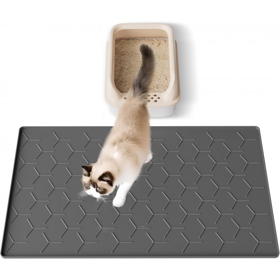 Kaxionage cat litter mat large size 76 x 61 cm cat litter tray underlay honeycomb design cat litter mat waterproof double layer design honeycomb mat Kaxionage cat litter mat large size 76 x 61 cm cat litter tray underlay honeycomb design cat litter mat waterproof double layer design honeycomb mat