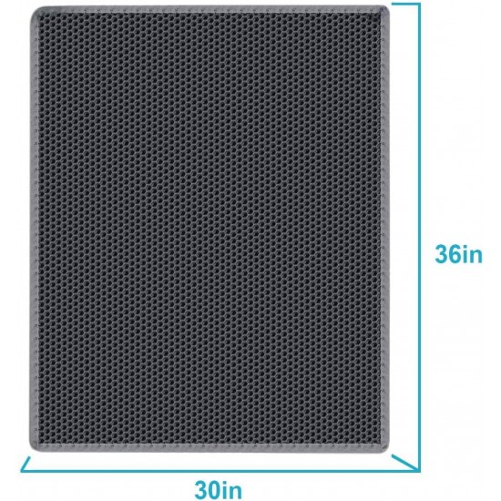 Kaxionage cat litter mat large size 76 x 61 cm cat litter tray underlay honeycomb design cat litter mat waterproof double layer design honeycomb mat Kaxionage cat litter mat large size 76 x 61 cm cat litter tray underlay honeycomb design cat litter mat waterproof double layer design honeycomb mat