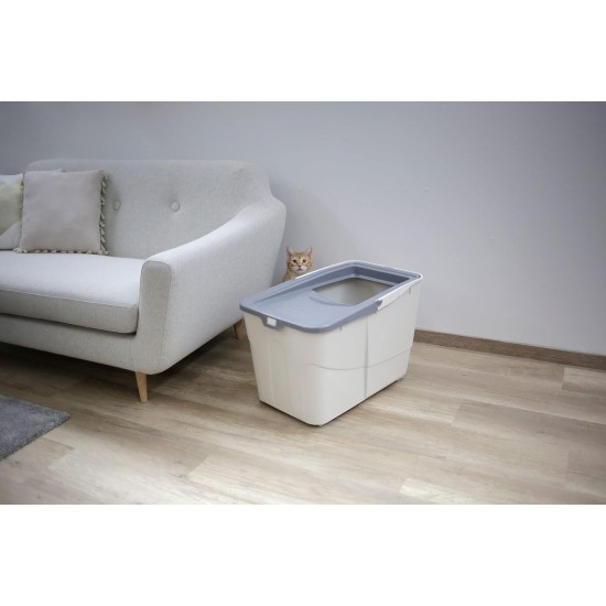 Kerbl 80990 Buxo Cat Litter Tray, Lid and Shovel, Top Entry, Cat Litter Tray Kerbl 80990 Buxo Cat Litter Tray, Lid and Shovel, Top Entry, Cat Litter Tray