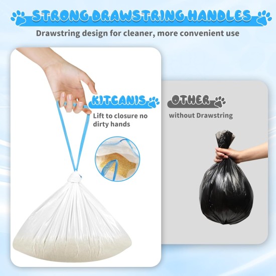 Kitcanis Cat Litter Tray Liners, Leakproof and Scratch Resistant with Drawstring, 45 x 50 cm, Compatible with SUW/Furrytail/Meowant/PetCove/Mintakawa/HHOlove Kitcanis Cat Litter Tray Liners, Leakproof and Scratch Resistant with Drawstring, 45 x 50 cm, Compatible with SUW/Furrytail/Meowant/PetCove/Mintakawa/HHOlove