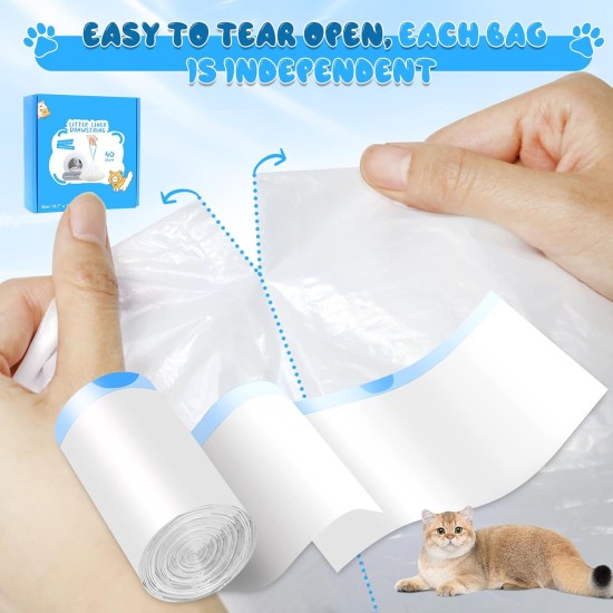 Kitcanis Cat Litter Tray Liners, Leakproof and Scratch Resistant with Drawstring, 45 x 50 cm, Compatible with SUW/Furrytail/Meowant/PetCove/Mintakawa/HHOlove Kitcanis Cat Litter Tray Liners, Leakproof and Scratch Resistant with Drawstring, 45 x 50 cm, Compatible with SUW/Furrytail/Meowant/PetCove/Mintakawa/HHOlove