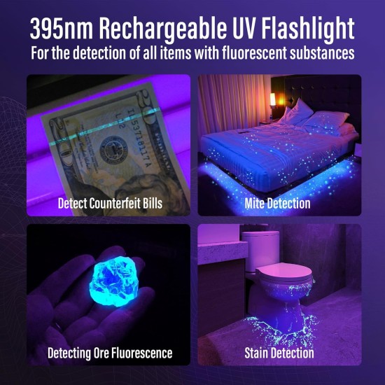 LED Black Light Torch with 21 LEDs, Mini UV Lamp with 395 nm, Ultraviolet Light for Geocaching, Pet Urine Detector, Dried Stains of Dogs and Other Pets LED Black Light Torch with 21 LEDs, Mini UV Lamp with 395 nm, Ultraviolet Light for Geocaching, Pet Urine Detector, Dried Stains of Dogs and Other Pets