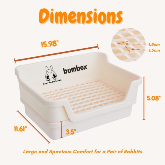 Large Rabbit Cat Litter Tray with Plastic Grid and Tilt Tray, Safe for Rabbit Feet, Pet Waste Station for Rabbit Supplies - Rabbit Cage Accessories, Cage Hooks for Corner Cat Litter Tray Training Large Rabbit Cat Litter Tray with Plastic Grid and Tilt Tray, Safe for Rabbit Feet, Pet Waste Station for Rabbit Supplies - Rabbit Cage Accessories, Cage Hooks for Corner Cat Litter Tray Training