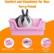 Large Rabbit Cat Litter Tray with Plastic Grid and Tilt Tray, Safe for Rabbit Feet, Pet Waste Station for Rabbit Supplies - Rabbit Cage Accessories, Cage Hooks for Corner Cat Litter Tray Training Large Rabbit Cat Litter Tray with Plastic Grid and Tilt Tray, Safe for Rabbit Feet, Pet Waste Station for Rabbit Supplies - Rabbit Cage Accessories, Cage Hooks for Corner Cat Litter Tray Training