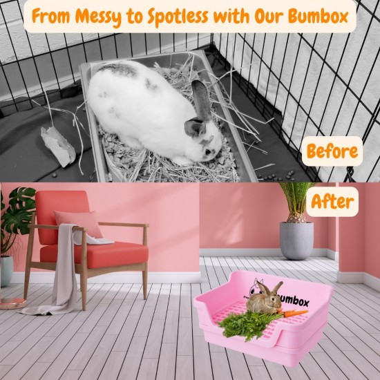 Large Rabbit Cat Litter Tray with Plastic Grid and Tilt Tray, Safe for Rabbit Feet, Pet Waste Station for Rabbit Supplies - Rabbit Cage Accessories, Cage Hooks for Corner Cat Litter Tray Training Large Rabbit Cat Litter Tray with Plastic Grid and Tilt Tray, Safe for Rabbit Feet, Pet Waste Station for Rabbit Supplies - Rabbit Cage Accessories, Cage Hooks for Corner Cat Litter Tray Training