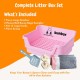 Large Rabbit Cat Litter Tray with Plastic Grid and Tilt Tray, Safe for Rabbit Feet, Pet Waste Station for Rabbit Supplies - Rabbit Cage Accessories, Cage Hooks for Corner Cat Litter Tray Training Large Rabbit Cat Litter Tray with Plastic Grid and Tilt Tray, Safe for Rabbit Feet, Pet Waste Station for Rabbit Supplies - Rabbit Cage Accessories, Cage Hooks for Corner Cat Litter Tray Training