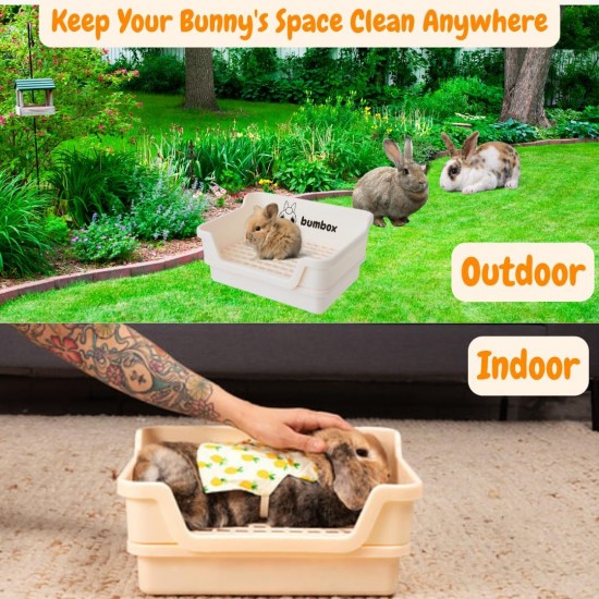 Large Rabbit Cat Litter Tray with Plastic Grid and Tilt Tray, Safe for Rabbit Feet, Pet Waste Station for Rabbit Supplies - Rabbit Cage Accessories, Cage Hooks for Corner Cat Litter Tray Training Large Rabbit Cat Litter Tray with Plastic Grid and Tilt Tray, Safe for Rabbit Feet, Pet Waste Station for Rabbit Supplies - Rabbit Cage Accessories, Cage Hooks for Corner Cat Litter Tray Training