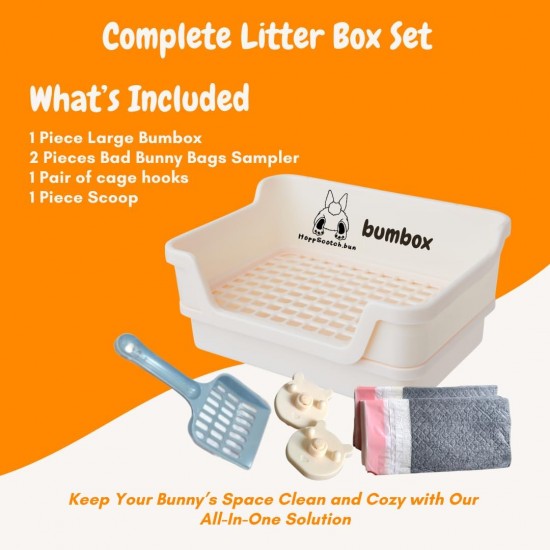 Large Rabbit Cat Litter Tray with Plastic Grid and Tilt Tray, Safe for Rabbit Feet, Pet Waste Station for Rabbit Supplies - Rabbit Cage Accessories, Cage Hooks for Corner Cat Litter Tray Training Large Rabbit Cat Litter Tray with Plastic Grid and Tilt Tray, Safe for Rabbit Feet, Pet Waste Station for Rabbit Supplies - Rabbit Cage Accessories, Cage Hooks for Corner Cat Litter Tray Training