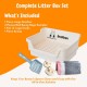 Large Rabbit Cat Litter Tray with Plastic Grid and Tilt Tray, Safe for Rabbit Feet, Pet Waste Station for Rabbit Supplies - Rabbit Cage Accessories, Cage Hooks for Corner Cat Litter Tray Training Large Rabbit Cat Litter Tray with Plastic Grid and Tilt Tray, Safe for Rabbit Feet, Pet Waste Station for Rabbit Supplies - Rabbit Cage Accessories, Cage Hooks for Corner Cat Litter Tray Training