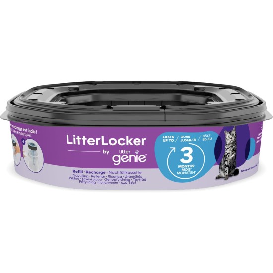 Litter Genie LitterLocker by, XL Refill Cassette, Original Special Film with Odour Barrier, Guaranteed 100% Odour Protection Litter Genie LitterLocker by, XL Refill Cassette, Original Special Film with Odour Barrier, Guaranteed 100% Odour Protection