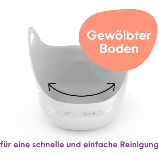 LitterLocker LitterBox Grey Cat Litter Tray Elegant and Practical Design Easy Emptying Includes Scoop LitterLocker LitterBox Grey Cat Litter Tray Elegant and Practical Design Easy Emptying Includes Scoop