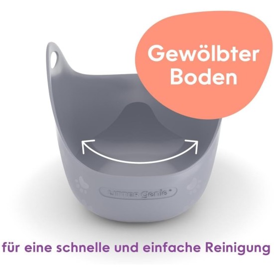 LitterLocker LitterBox Grey Cat Litter Tray Elegant and Practical Design Easy Emptying Includes Scoop LitterLocker LitterBox Grey Cat Litter Tray Elegant and Practical Design Easy Emptying Includes Scoop