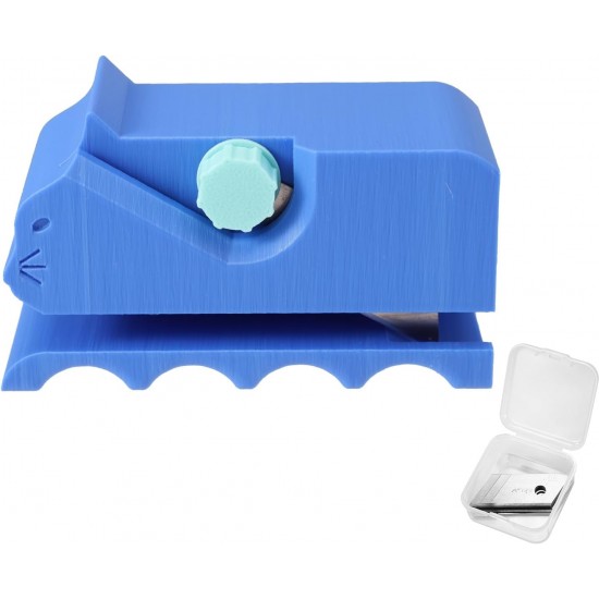 Lyreh Cardboard Cutter for Cat Scratching Boards, 3D Printed Kitten Shaped Cardboard Strip Cutter with 10 Blades Manual Cardboard Cutting Tool for Cat Lovers DIY Craft Project (Blue) Lyreh Cardboard Cutter for Cat Scratching Boards, 3D Printed Kitten Shaped Cardboard Strip Cutter with 10 Blades Manual Cardboard Cutting Tool for Cat Lovers DIY Craft Project (Blue)