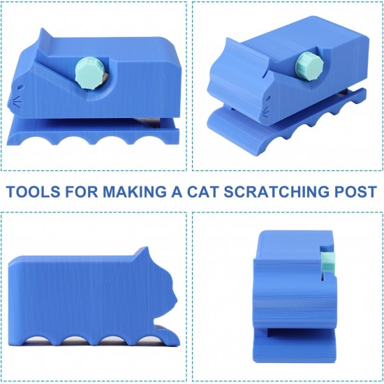 Lyreh Cardboard Cutter for Cat Scratching Boards, 3D Printed Kitten Shaped Cardboard Strip Cutter with 10 Blades Manual Cardboard Cutting Tool for Cat Lovers DIY Craft Project (Blue) Lyreh Cardboard Cutter for Cat Scratching Boards, 3D Printed Kitten Shaped Cardboard Strip Cutter with 10 Blades Manual Cardboard Cutting Tool for Cat Lovers DIY Craft Project (Blue)