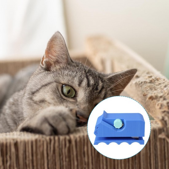 Lyreh Cardboard Cutter for Cat Scratching Boards, 3D Printed Kitten Shaped Cardboard Strip Cutter with 10 Blades Manual Cardboard Cutting Tool for Cat Lovers DIY Craft Project (Blue) Lyreh Cardboard Cutter for Cat Scratching Boards, 3D Printed Kitten Shaped Cardboard Strip Cutter with 10 Blades Manual Cardboard Cutting Tool for Cat Lovers DIY Craft Project (Blue)