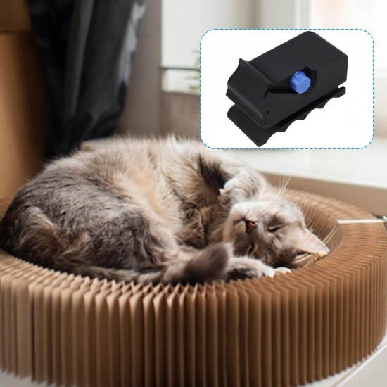 Lyreh Kartonschneider für Katzenkratzbretter mit 10 Ersatzklingen, 3D-Gedruckte Kätzchenform Handbuch Katzenkratzbaum-Karton-Schneidewerkzeug für Tierliebhaber (Schwarz) Lyreh Kartonschneider für Katzenkratzbretter mit 10 Ersatzklingen, 3D-Gedruckte Kätzchenform Handbuch Katzenkratzbaum-Karton-Schneidewerkzeug für Tierliebhaber (Schwarz)