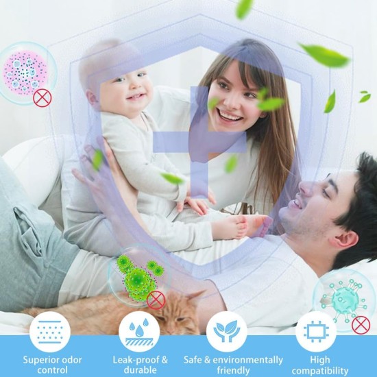 MINGRUO 12Pcs Windeleimer Nachfüllbeutel, Nachfüllbeutel für Katzenstreu, Anti Odor Windeleimer Nachfüllkassetten, Windeleimer Geruchsdicht Nachfüllkassetten für Windelbehälter Katzenstreu-Behälter MINGRUO 12Pcs Windeleimer Nachfüllbeutel, Nachfüllbeutel für Katzenstreu, Anti Odor Windeleimer Nachfüllkassetten, Windeleimer Geruchsdicht Nachfüllkassetten für Windelbehälter Katzenstreu-Behälter