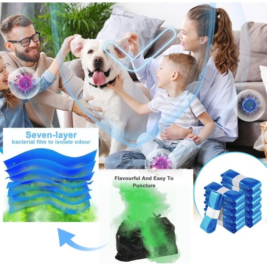 MINGRUO 12Pcs Windeleimer Nachfüllbeutel, Nachfüllbeutel für Katzenstreu, Anti Odor Windeleimer Nachfüllkassetten, Windeleimer Geruchsdicht Nachfüllkassetten für Windelbehälter Katzenstreu-Behälter MINGRUO 12Pcs Windeleimer Nachfüllbeutel, Nachfüllbeutel für Katzenstreu, Anti Odor Windeleimer Nachfüllkassetten, Windeleimer Geruchsdicht Nachfüllkassetten für Windelbehälter Katzenstreu-Behälter